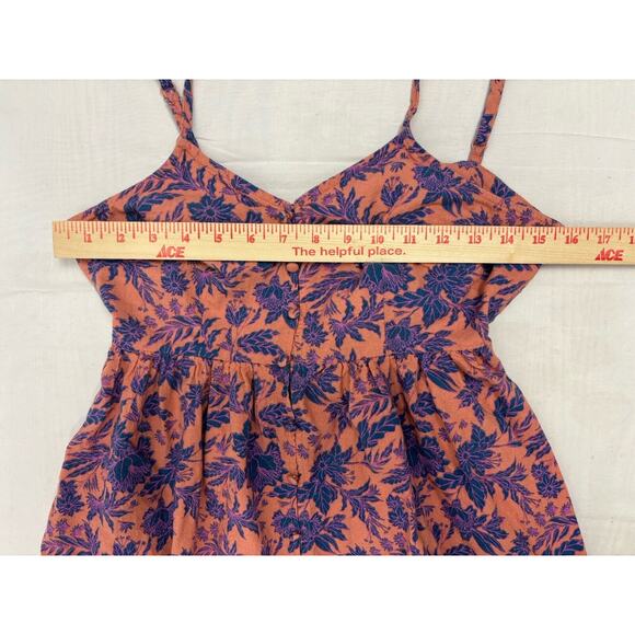 Universal Thread Floral Dress Tie Back Button Front Midi Pockets Cottagecore XS - Picture 7 of 11
